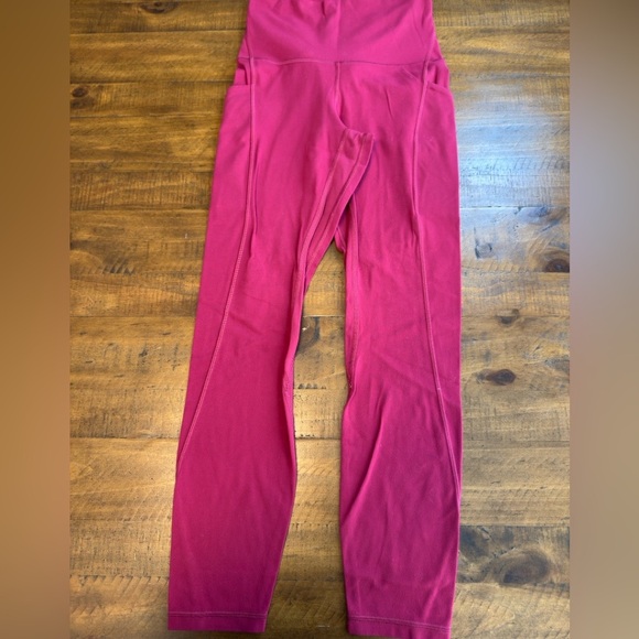 Lululemon Align High Rise Pants Leggings With Pockets Pomegranate red pink - Picture 7 of 10